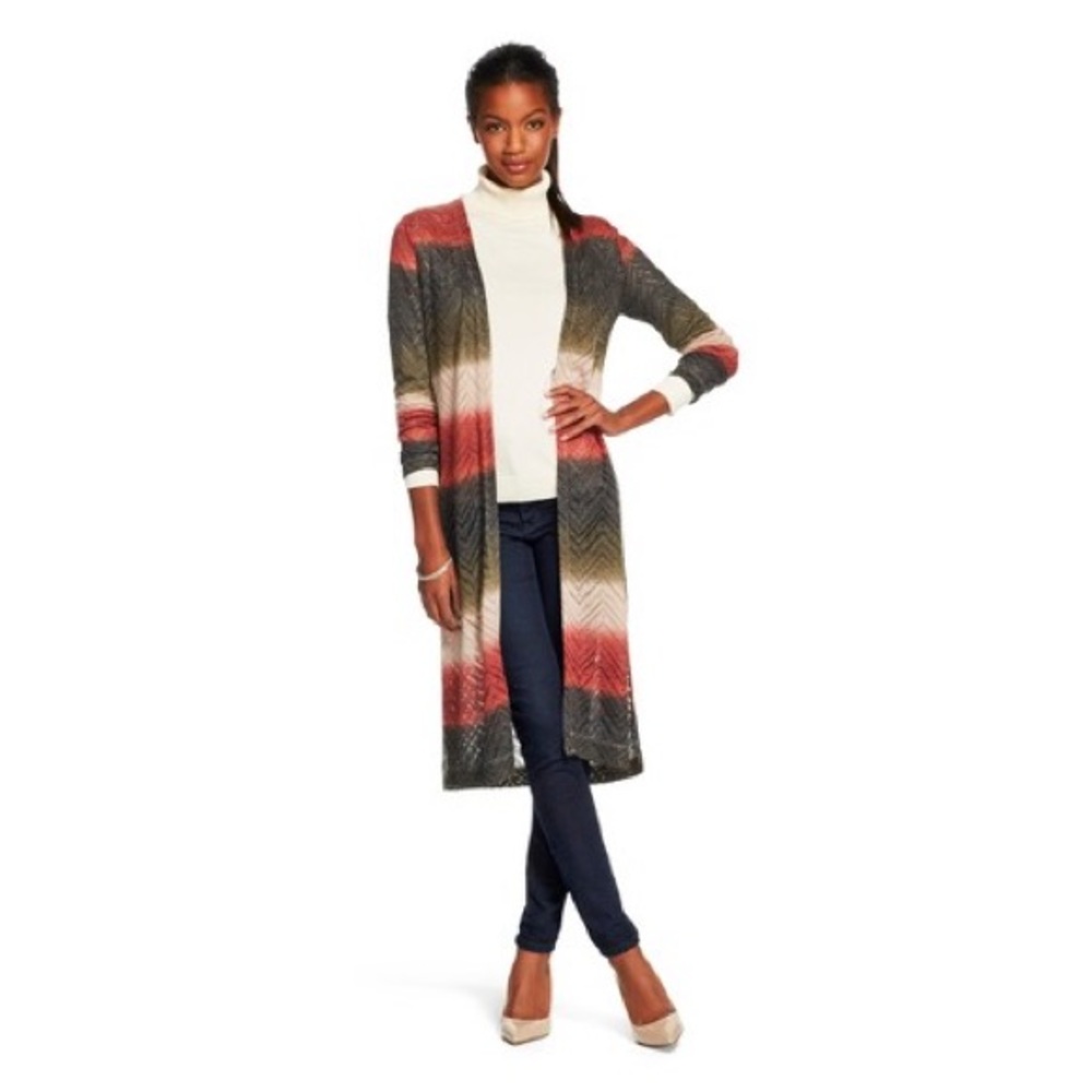 Lightweight Patterned Duster Sweater